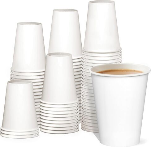 Comfy Package, 12 oz. White Paper Hot Coffee Cups [100 Pack] in Saudi Arabia