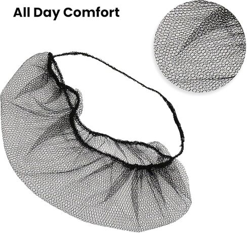 100Pcs Disposable Nylon Beard Nets - Breathable & Durable - 19" - Black in Saudi Arabia