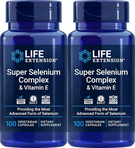 Life Extension Super Selenium Complex 200 mcg & Vitamin E, 2 Pack (2x100 Vegetarian Capsules) in Saudi Arabia