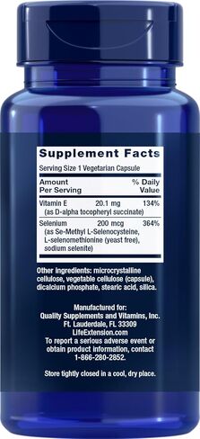 Life Extension Super Selenium Complex 200 mcg & Vitamin E, 2 Pack (2x100 Vegetarian Capsules) in Saudi Arabia