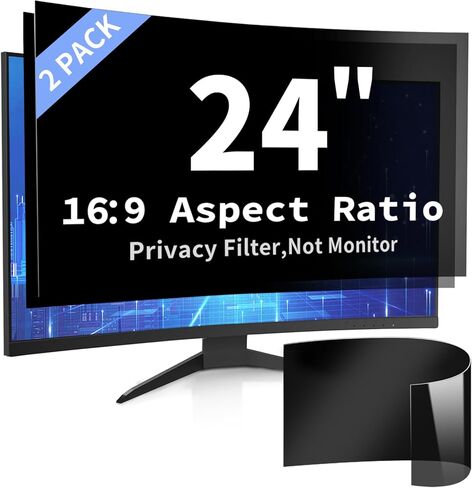 DEJIMAX [2 Pack 24 Inch Computer Privacy Screen Filter for 16:9 Widescreen Monitor, Removable Anti Glare & Blue Light Computer Monitor Privacy Filter in Saudi Arabia