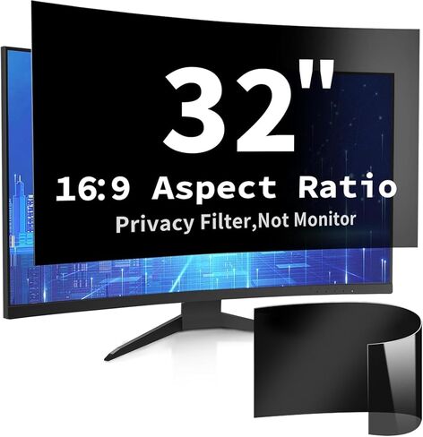 DEJIMAX [2 Pack 24 Inch Computer Privacy Screen Filter for 16:9 Widescreen Monitor, Removable Anti Glare & Blue Light Computer Monitor Privacy Filter in Kuwait