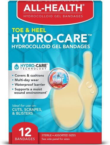 All Health All Health Advanced Fast Healing Hydrocolloid Gel Bandages, Large Wound Dressing, 4 ct | 2X Faster Healing for First Aid Blisters or Wound Care in Saudi Arabia