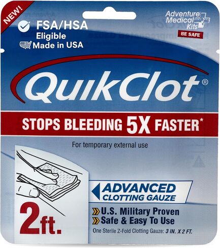 QuikClot Advanced Clotting Gauze - 3 x 24 in (2 Strips) in Saudi Arabia