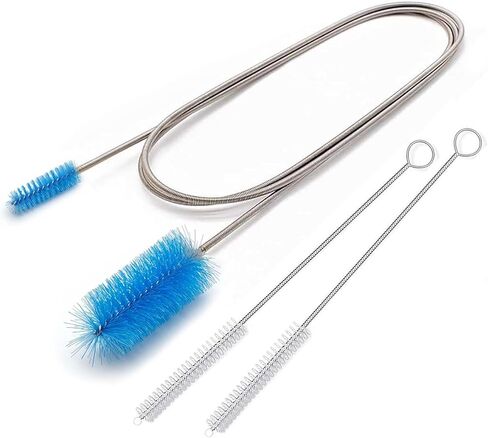 Flexible Drain Brush，Nylon Cleaner Double Ended Elastic Hose Pipe 67-inch and 2 PCS 8.2-inch Straw Cleaning Brush in Saudi Arabia