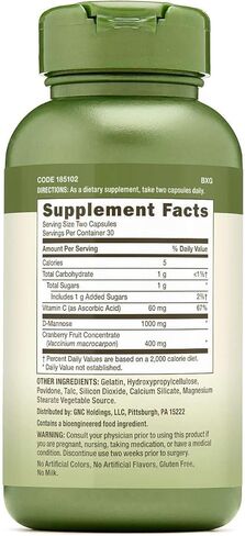 GNC Herbal Plus Cranberry D-Mannose, 60 capsules in Saudi Arabia