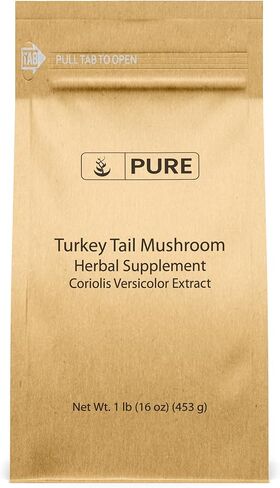 Pure Original Ingredients Turkey Tail Mushroom (1lb) Trametes Versicolor, Coriolus Versicolor, Non-GMO in Saudi Arabia