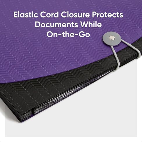 Smead Poly Frequency Expanding File, 12 Pockets, Flap and Cord Closure, Letter Size, Blue/Black (70863) in Saudi Arabia