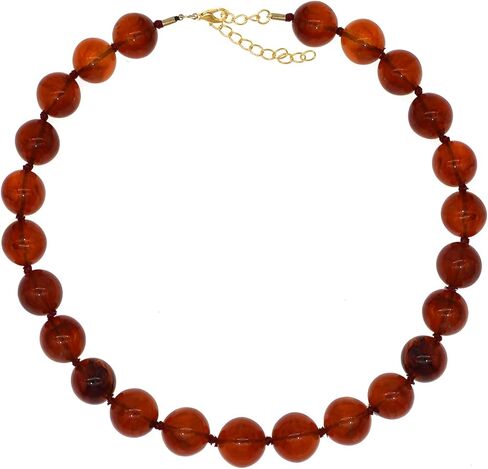 JNF Semi Precious Handmade Gemstone Beads Necklace For Women Men Natural Stone Beaded Strand Choker Collar Necklace in Kuwait