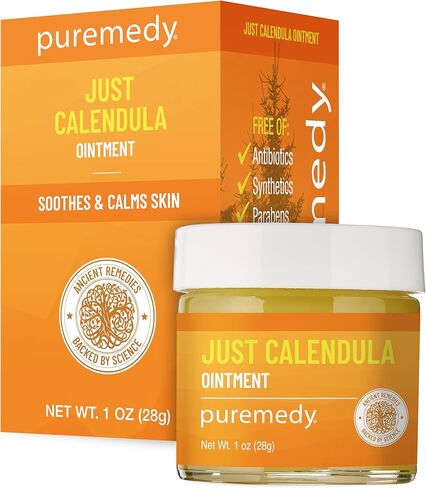 Puremedy Just Calendula Herbal Salve for Dryness & Skin Irritations - Natural Homeopathic Remedy Multi-Purpose Nourishing Ointment - 1 oz in Saudi Arabia