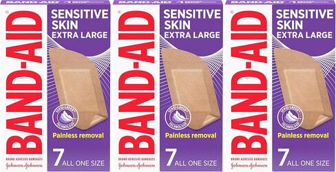 Band-Aid Brand Adhesive Sensitive Skin Bandages, Hypoallergenic, Assorted, 3 x 20 ct in Saudi Arabia