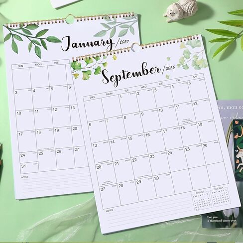 2025-2026 Calendar - Vertical Wall Calendar 2025-2026, JUL. 2025 to DEC. 2026, 14.8'' x 11.5'', Monthly Calendar with Julian Date, Perfect for Planning in Saudi Arabia