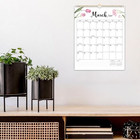 2025-2026 Calendar - Vertical Wall Calendar 2025-2026, JUL. 2025 to DEC. 2026, 14.8'' x 11.5'', Monthly Calendar with Julian Date, Perfect for Planning in Saudi Arabia