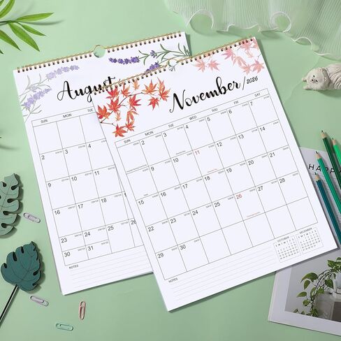 2025-2026 Calendar - Vertical Wall Calendar 2025-2026, JUL. 2025 to DEC. 2026, 14.8'' x 11.5'', Monthly Calendar with Julian Date, Perfect for Planning in Saudi Arabia
