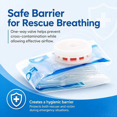 CPR Face Shield Masks – First-Aid Kit Trauma Essential – Pack of 20 in Saudi Arabia