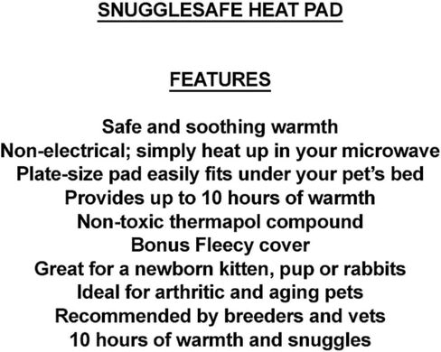 Pet Heating Pad by Snuggle Safe, Pet Microwaveable Heat Pad, Safe Pet Bed Warmer in Saudi Arabia