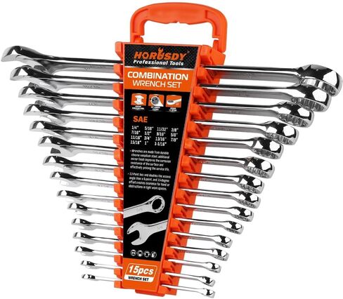 HORUSDY 4-Piece Adjustable Wrench Set, CR-V Steel, Crescent Wrenches Set(6-inch, 8-inch, 10-inch, 12-inch) in Kuwait