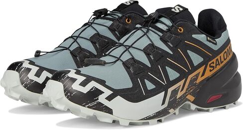 Salomon Mens Speedcross 6 Hiking Shoes, Carbon/Tahitian Tide/White, 8.5M in Saudi Arabia