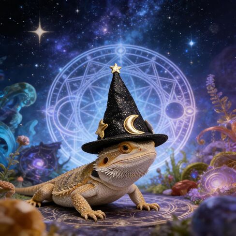 Hamster Hat, Mini Small Animals Hat Lizard Halloween Witch Hat with Adjustable Strap for Bearded Dragon Guinea Pig Hedgehog Chinchilla Ferret(Black) in Saudi Arabia