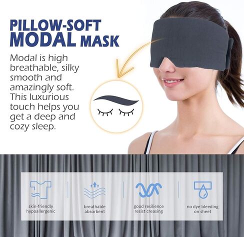 Mavogel Sleep Mask for Men Women - 3D Contoured Cup Sleeping Eye Mask, Block Out Light, Zero Eye Pressure Night Blindfold, Soft Breathable Eye Cover for Travel/Naps/Shift Work/Yoga/Meditation, Black in Saudi Arabia