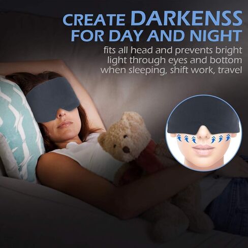 Mavogel Sleep Mask for Men Women - 3D Contoured Cup Sleeping Eye Mask, Block Out Light, Zero Eye Pressure Night Blindfold, Soft Breathable Eye Cover for Travel/Naps/Shift Work/Yoga/Meditation, Black in Saudi Arabia