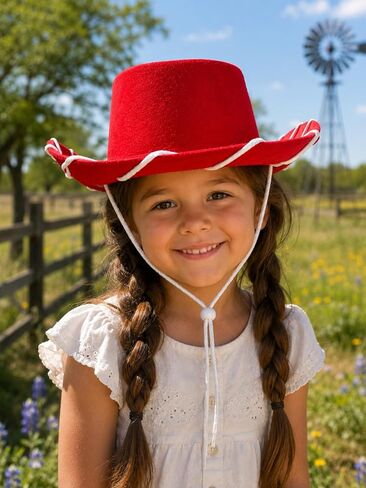 Jacobson HAT CO Childs Western Jessie Style Kids Cowboy Ranch Hat Red (Child Size) in Saudi Arabia