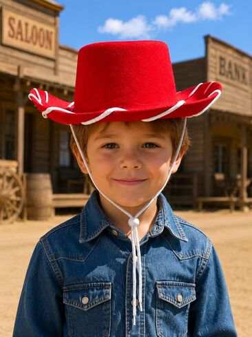 Jacobson HAT CO Childs Western Jessie Style Kids Cowboy Ranch Hat Red (Child Size) in Saudi Arabia