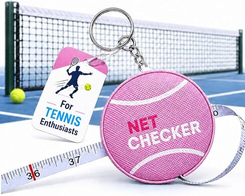 Scoring Right Tennis Net Height Mini Measuring Tape and Keyring, Portable 59 Inch Flexible Measuring Tape for Measuring Tennis Net Height in Saudi Arabia