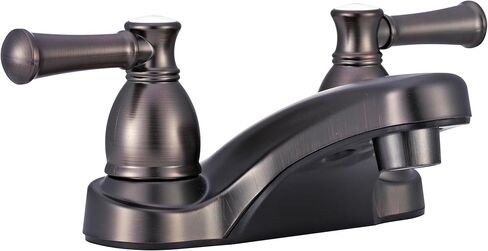 Dura Faucet DF-PL700L-SN RV Bathroom Faucet with Classical Hot and Cold Handles (Brushed Satin Nickel) in Saudi Arabia
