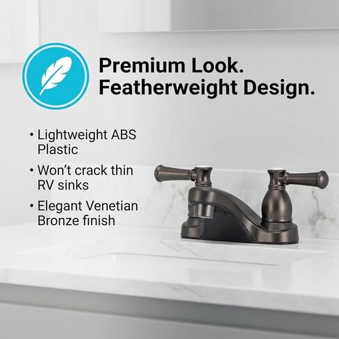 Dura Faucet DF-PL700L-SN RV Bathroom Faucet with Classical Hot and Cold Handles (Brushed Satin Nickel) in Saudi Arabia
