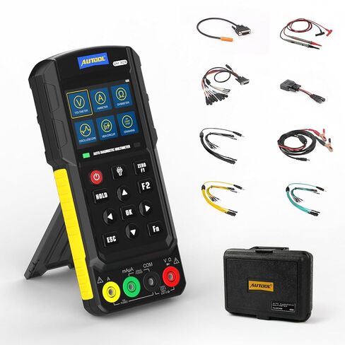 AUTOOL DM303 مقياس رقمي متعدد، راسم الذبذبات TRMS، الجهد والتيار، المقاومة، التردد، الاستمرارية، كشف وحدة التحكم الإلكترونية في السيارة، خط K وإشارة حافلة CAN، اختبار الحاقن، إشارة المستشعر in Kuwait