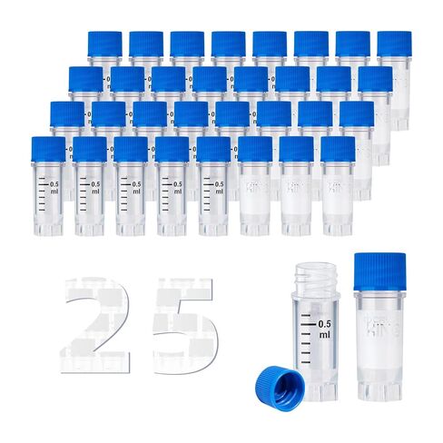 1.5ml Vials with Caps, Plastic Tubes with Blue Caps (External Thread, Non-Barcoded), Vials for Freezing Laboratory Samples from -196°C to 121°C, 1000 Pcs/Case in Saudi Arabia