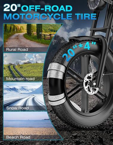Electric Scooter with Seat for Adults, 650W Peak Motor, 48V 15AH Battery, 25 MPH and 30 Miles Long Range, 14" Foldable Commuting E Scooter with Rear Box, Ample Storage for Pet & Cargo in Saudi Arabia