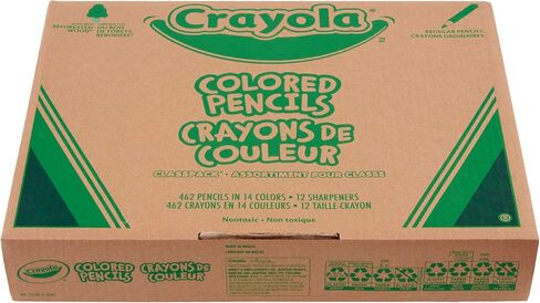 Crayola Colored Pencil Classpack (462ct), Bulk Colored Pencils, 14 Assorted Colors, School Supplies for Teachers, Ages 3+ in Saudi Arabia