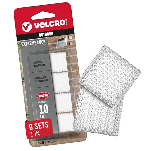 شرائط تثبيت العلامة التجارية VELCRO مع مادة لاصقة | مشابك قابلة لإعادة الإغلاق بقفل سريع | 4 مجموعات، 3 × 1 بوصة شريط عالي التحمل | قوة تحمل قوية للغاية في الداخل أو الخارج، باللون الأبيض in Kuwait