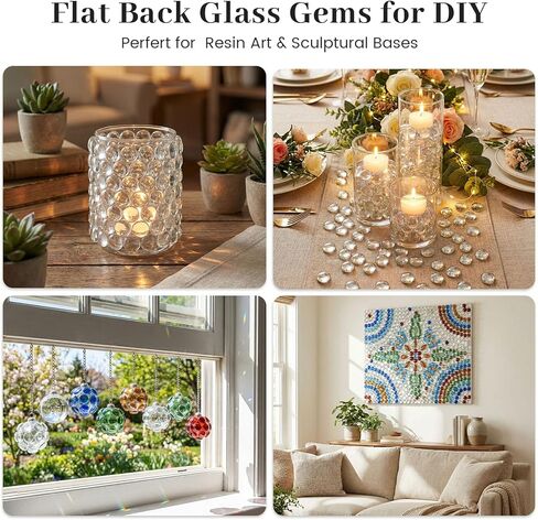 FUTUREPLUSX 50PCS Black Flat Glass Marbles, Glass Beads Bulk Vase Filler Crystals Gemstones for Table Aquarium Home Decoration DIY Craft in Saudi Arabia