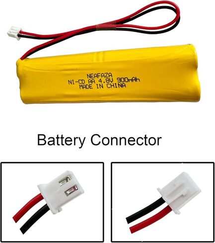 NEAFAZA D-AA650Bx4 Ni-CD 4.8V 900mAh بطارية إضاءة الطوارئ متوافقة مع Unitech Dual-Lite 0120859 Ni-CD AA 650mAh E1021R LITHONIA DAA650Bx4 (عبوتان) in Kuwait