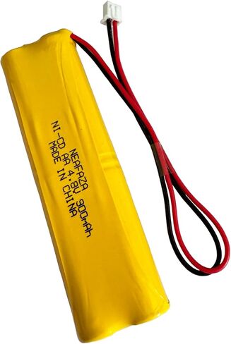 NEAFAZA D-AA650Bx4 Ni-CD 4.8V 900mAh بطارية إضاءة الطوارئ متوافقة مع Unitech Dual-Lite 0120859 Ni-CD AA 650mAh E1021R LITHONIA DAA650Bx4 (عبوتان) in Kuwait