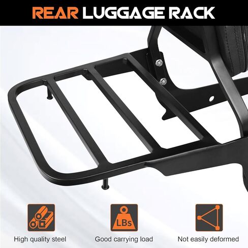 AUFER Detachable Backrest Sissy Bar And Luggage Rack With Backrest Pad Compatible With For Shadow Spirit 750 VT750C2 2007-2014 Shadow Phantom 750 VT750C2B 2010-2020 in Saudi Arabia