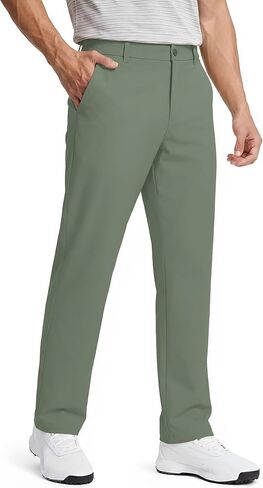 PEGENO Men's Golf Pants Stretch Relaxed Fit Pants 4 Pockets Soft Breathable Casual Trousers (Navy Blue Large) in Saudi Arabia