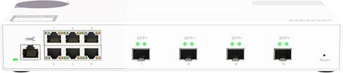 محول QNAP ذو 10 منافذ بسرعة 10 جيجابت من الطبقة الثانية مع 4 منافذ SFP+/RJ45 بسرعة 10 جيجابت و6 منافذ RJ45 بسرعة 2.5 جيجابت (QSW-M2106-4C-US) in Kuwait