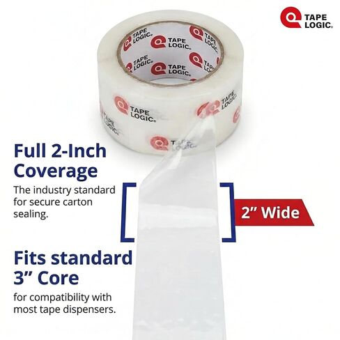 مسدس توزيع شريط التعبئة من Tape Logic مقاس 2 بوصة - موزع شريط إغلاق من الورق المقوى عالي التحمل، صناعي ومحمول يدويًا للمنزل أو المكتب أو المستودع، لوازم التعبئة والشحن والنقل والبريد in Saudi Arabia