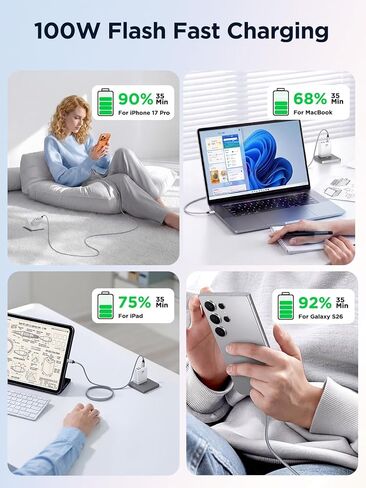 كابل شحن من النوع C 3A كابل USB C للشحن السريع 【2 حزمة 6 أقدام】شاحن هاتف سلكي سلك شحن سريع لهاتف Samsung Galaxy S10 S9 S8 Note 8 A11 A01 A20 A21 A12 A10e A50 A51 S20 S21، LG K51 Stylo 4 5 6، Moto. in Saudi Arabia