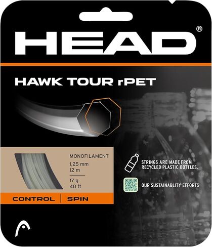 سلسلة مضرب التنس الخام من HEADHEAD Hawk بطول 660 بوصة - سلسلة مضرب أحادية الخيط مقاس 17 in Saudi Arabia