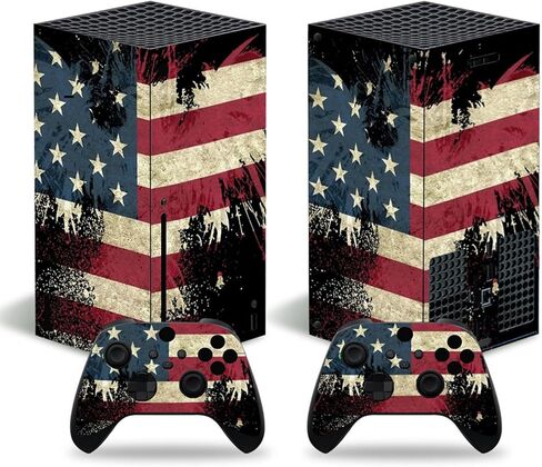 Compatible with Xbox Series X Skin Wrap Vinyl Decal (Red) | Console Vinyl Sticker, Contoller Decal Cover in Kuwait