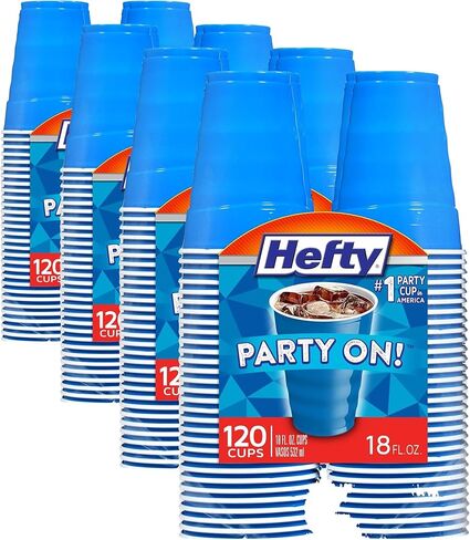 Hefty Marine Blue 18 Ounce Party Cups, 120 Count in Kuwait