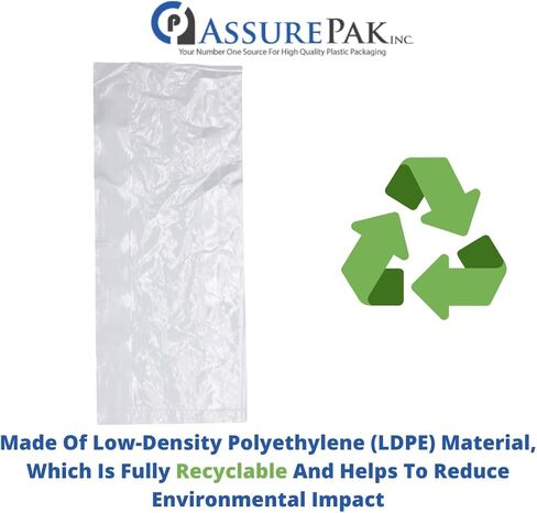 Clear (Natural Color) LDPE Poly Vented Bags (With Venting Holes) - 8"x4"x18" - 1000 Bags - 0.90 mil - Clear in Kuwait