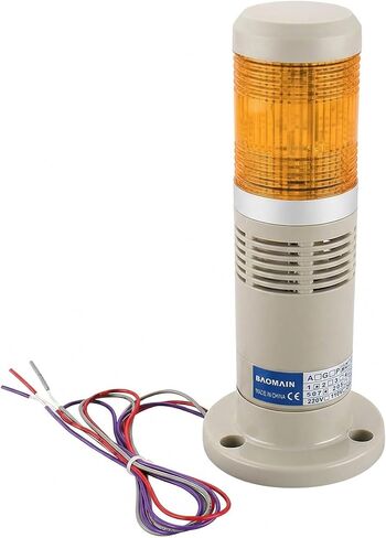Baomain Alarm Warning Continuous Light DC 24V Industrial Buzzer LTP-502TJ Blue LED Signal Tower in Kuwait