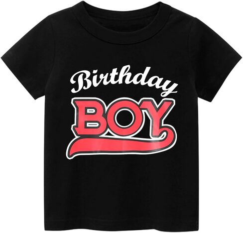 Birthday Boy Shirt for Toddler Boys Outfit 2t 3rd 4th 5 Year Old 6th Graphic Tee Kids Gift Crew Neck Short Sleeves T-Shirt in Saudi Arabia