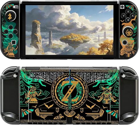 حافظة حماية Tscope لجهاز نينتندو سويتش، لجهاز Zelda Tears of The Kingdom غطاء صلب قابل للإرساء ومضاد للخدش ومقاوم للصدمات لجهاز NS Consolo Joy-con (سويتش أسود) in Saudi Arabia